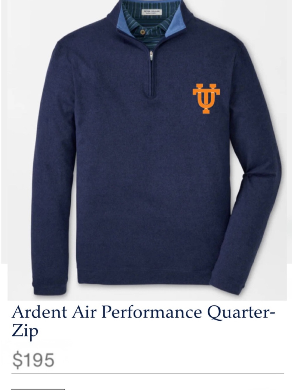 PETER MILLAR Tennessee Ardent Air Performance Quarter-Zip